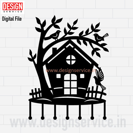 Laser Cutting Design Sweet Home Key Holder