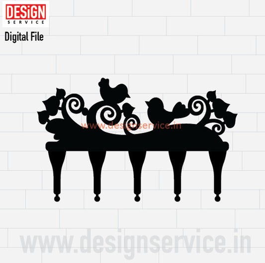 Laser Cutting Design Love Bird Key Holder