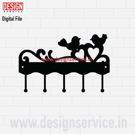 Laser Cutting Design Love Bird Key Holder