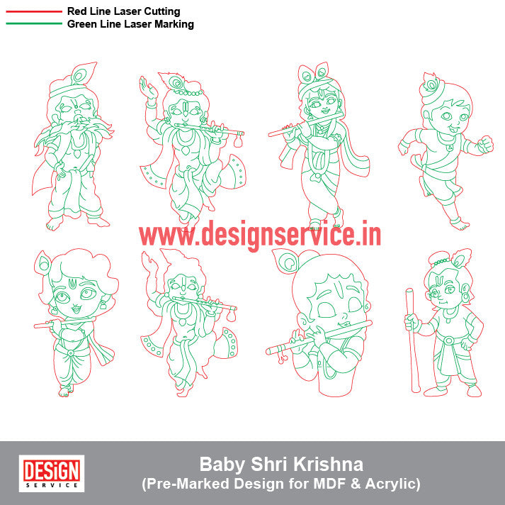 Pre-Marked Design Baby Shri Krishna