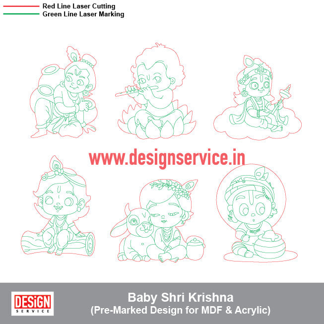 Pre-Marked Design Baby Shri Krishna