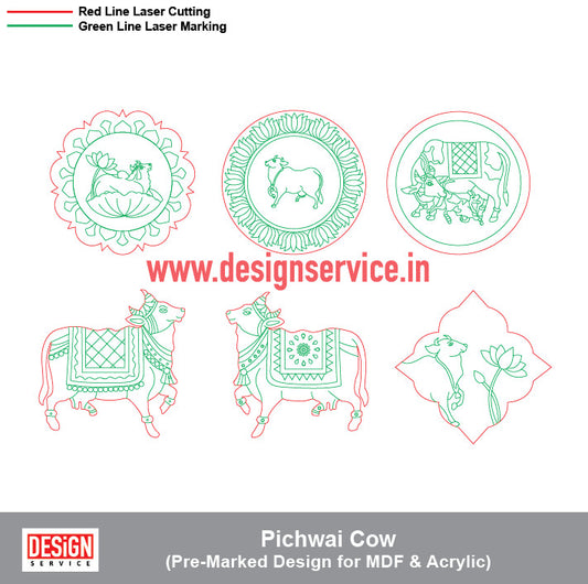 Pre-Marked Design Pichwai Cow