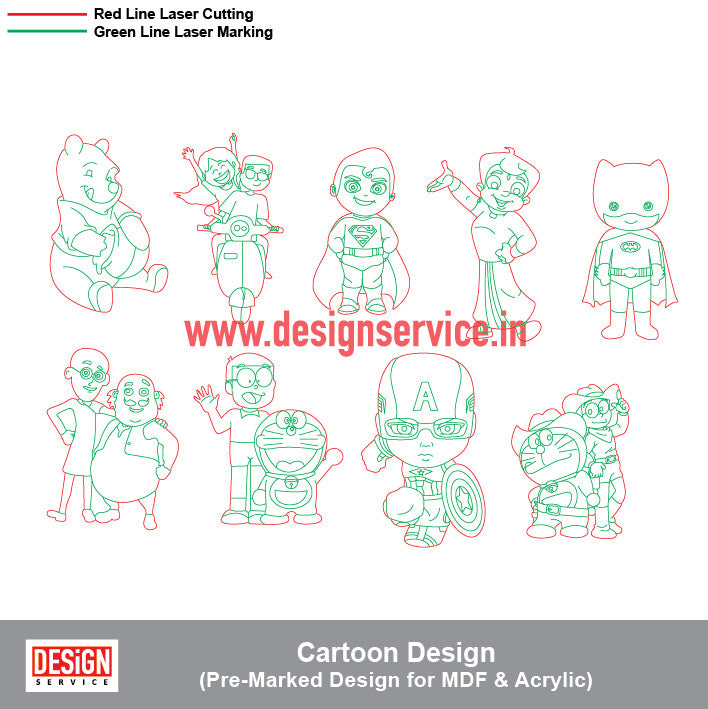Pre-Marked Design Cartoon