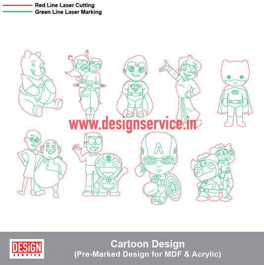 Pre-Marked Design Cartoon