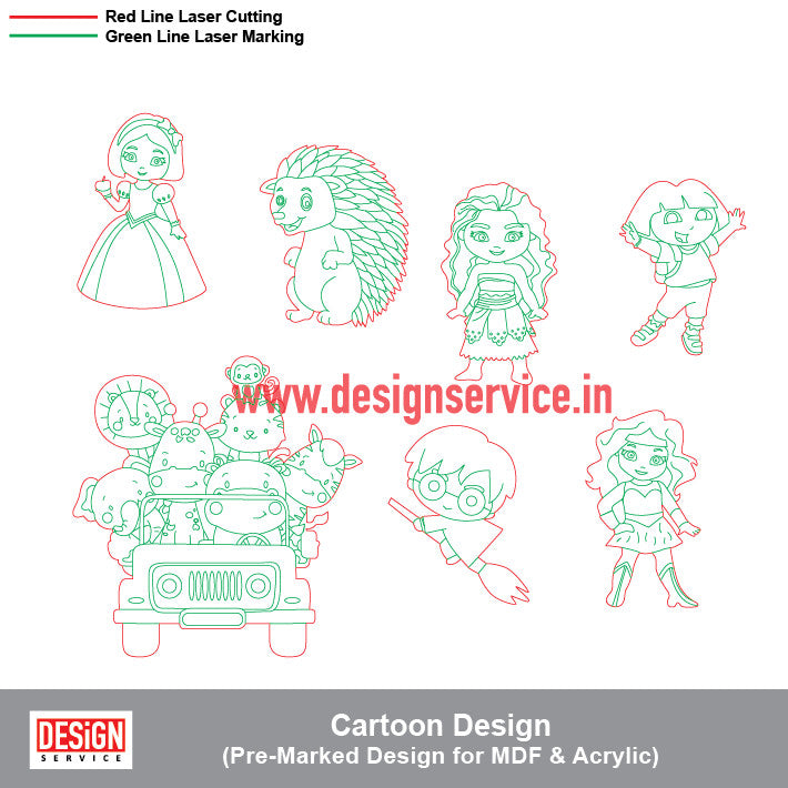 Pre-Marked Design Cartoon