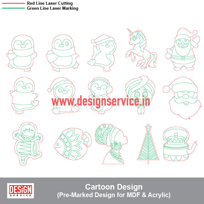 Pre-Marked Design Cartoon