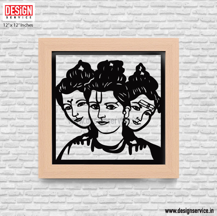 Laser Cutting Design Dattatreya (Samarth) Laser Cutting metal wall Decor (12x12)