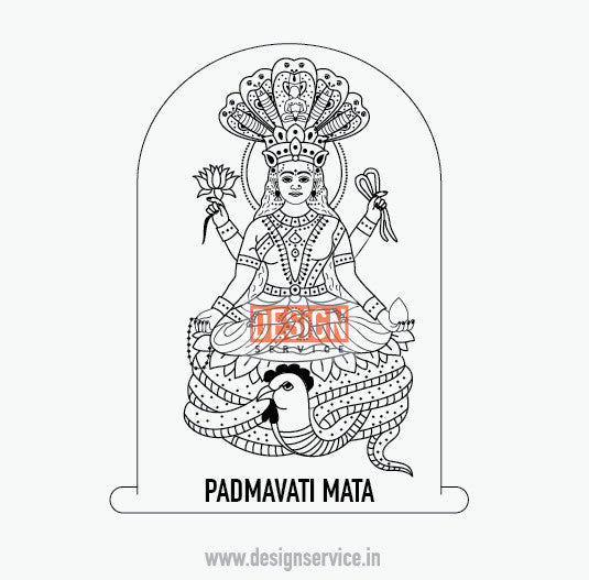 Engraving Design Padmavati mata
