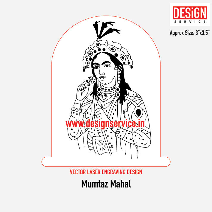 Mumtaz Mahal Engraving Design