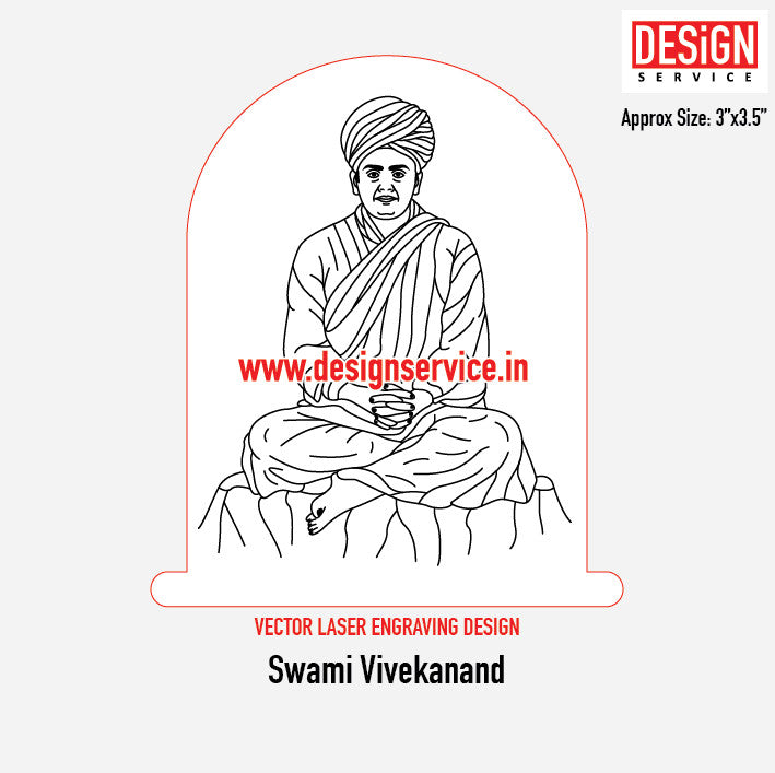 Swami Vivekanand Engraving Design