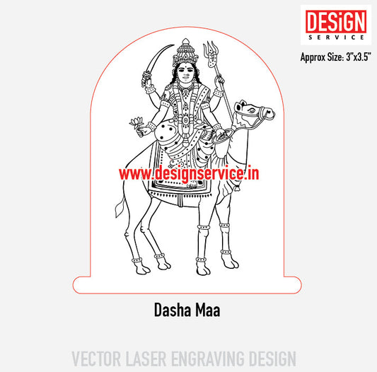 Dasha Maa (Momai Mata) Engraving Design
