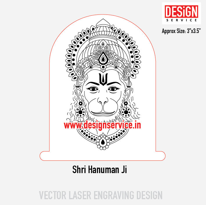 Shri Hanuman Ji Engraving Design