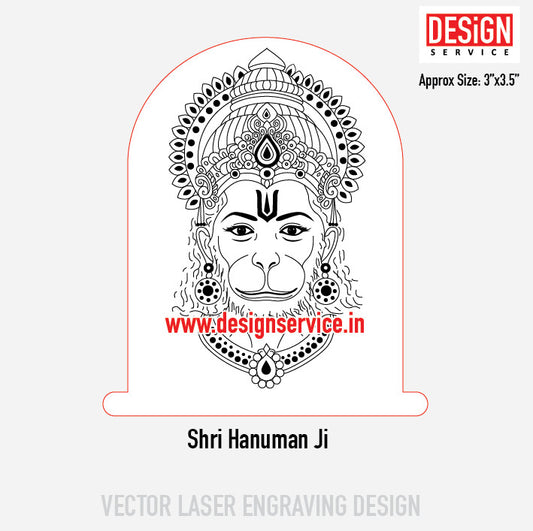 Shri Hanuman Ji Engraving Design
