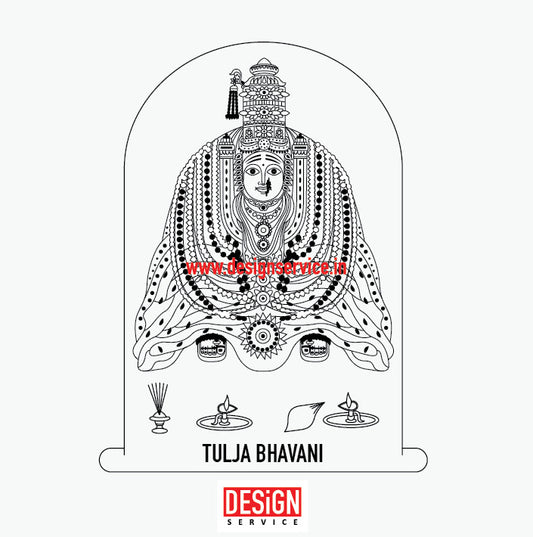 Engraving Design Tulja Bhavani Mata