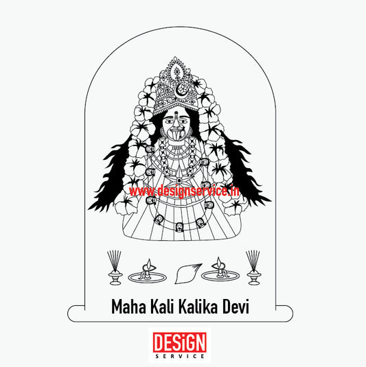Engraving Design Maha Kali Kalika Devi