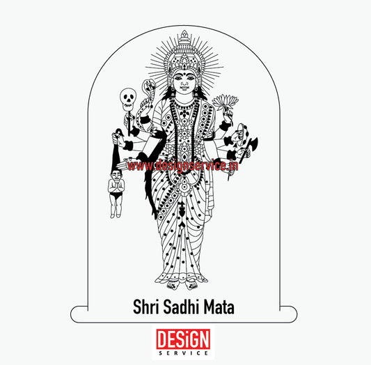 Engraving Design Shri Sadhi Mata