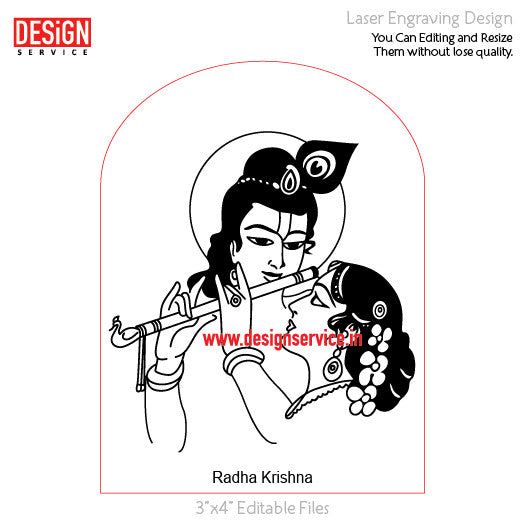 Engraving Design Radha Krishna