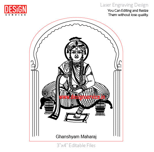 Engraving Design Ghanshyam Maharaj
