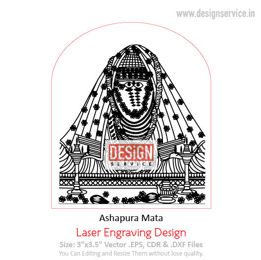 Engraving Design Ashapura Mata