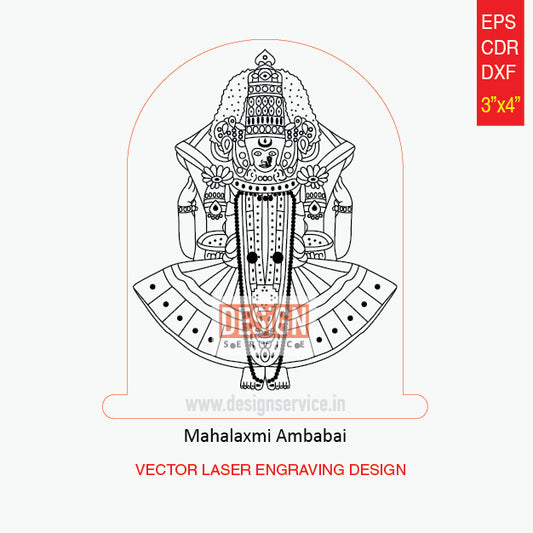 Mahalaxmi Ambabai Engraving Design