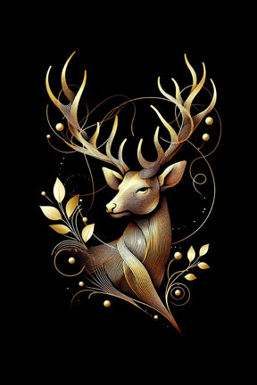 Ai Photo Golden Deer