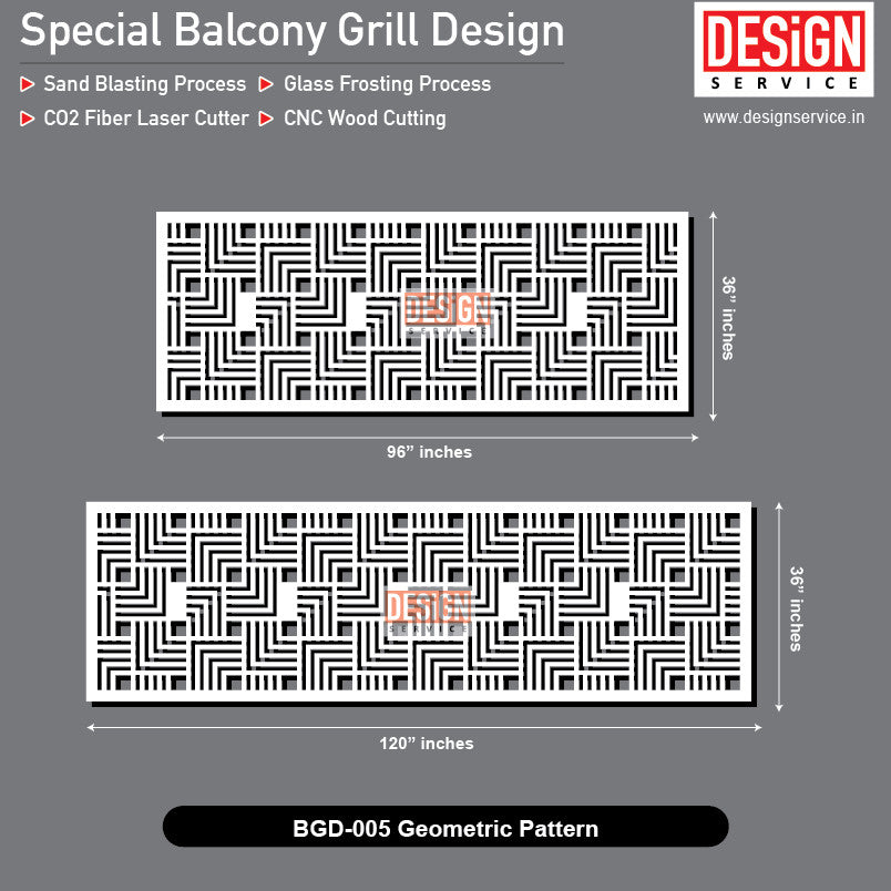 Geometric Pattern - Balcony Grill Design