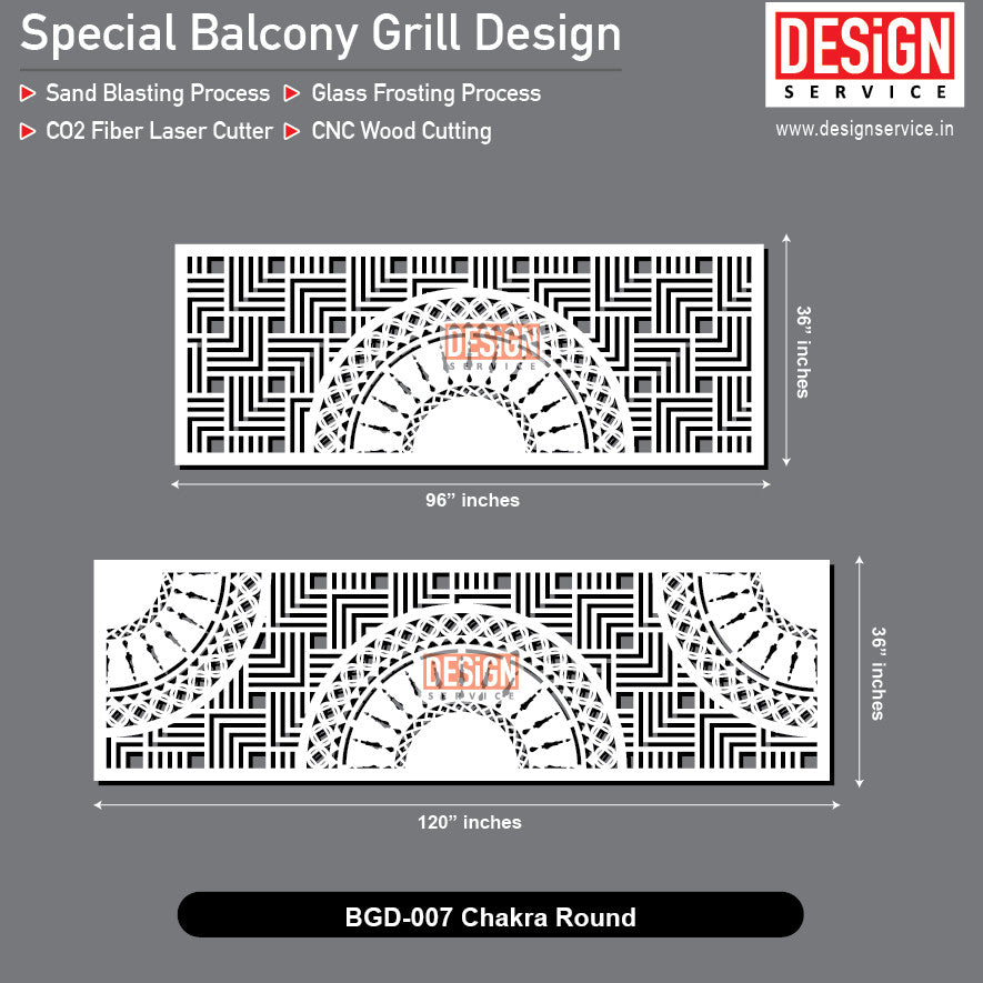 Chakra Round - Balcony Grill Design