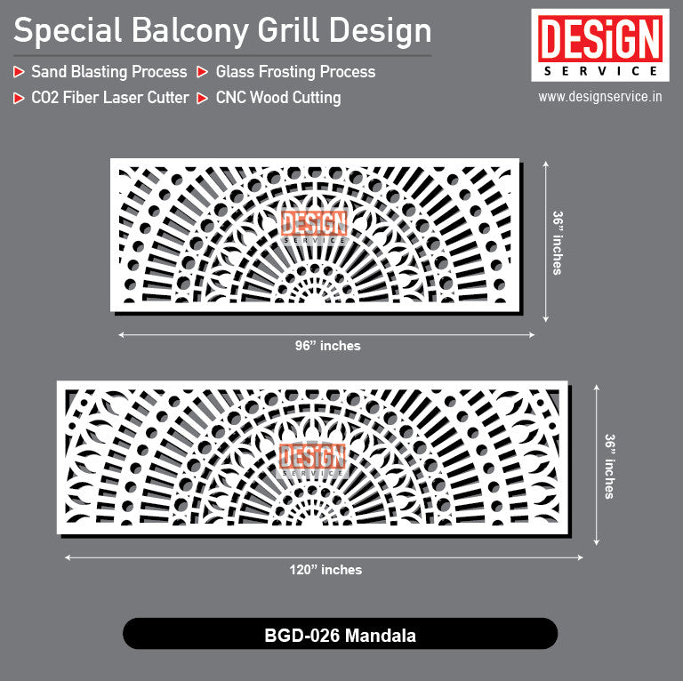 Balcony Grill Design - Mandala