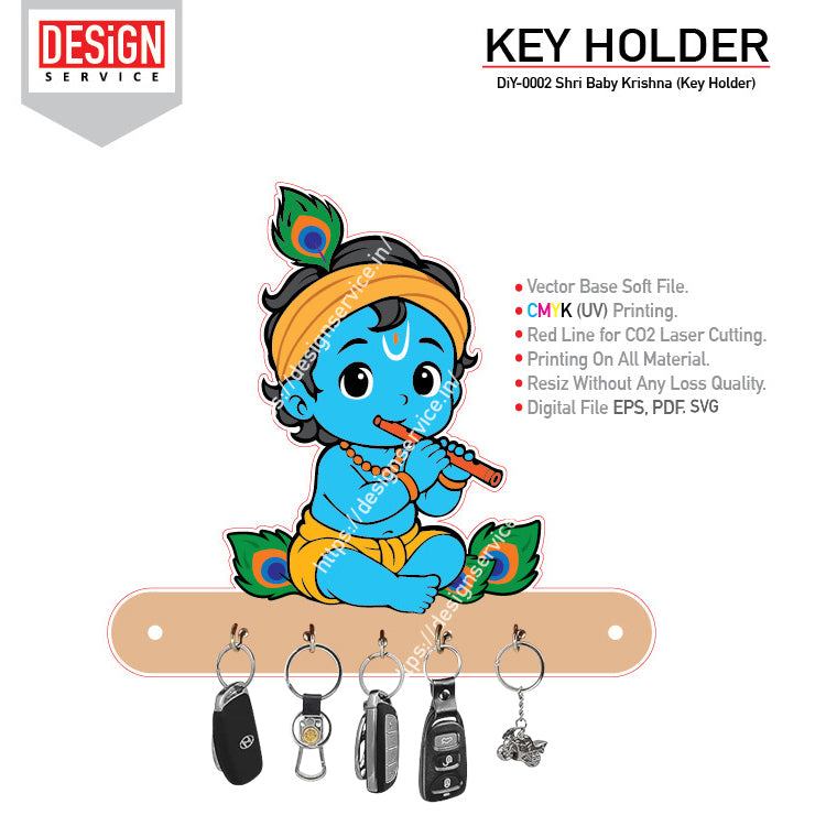 Shri Baby Krishna (Key Holder) DiY Art