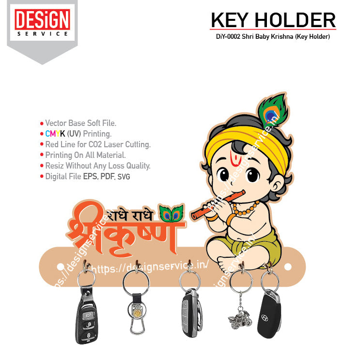Shri Baby Krishna (Key Holder) DiY Art