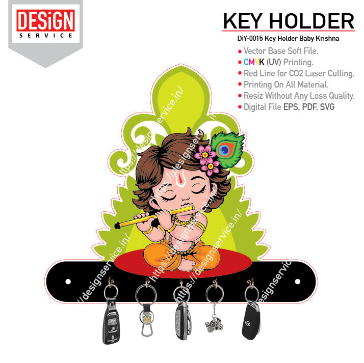 DiY Art Key Holder Baby Krishna