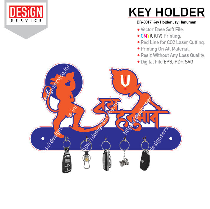 DiY Art Key Holder Jay Hanuman