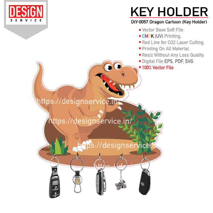 DiY Art Dragon Cartoon (Key Holder)