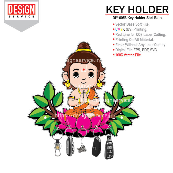 DiY Art Key Holder Shri Ram