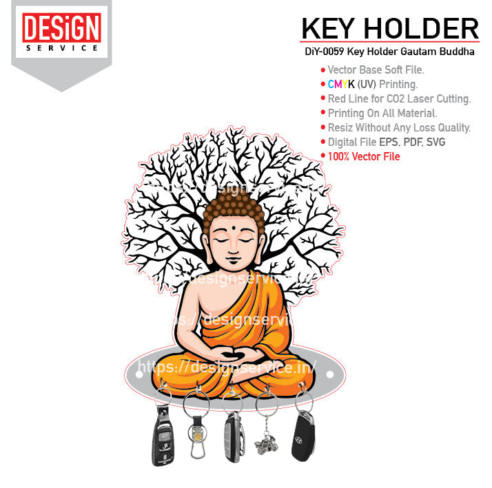 DiY Art Key Holder Gautam Buddha