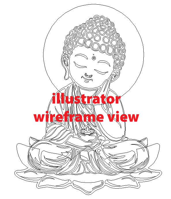 DiY Art Gautam Buddha (Vector File)
