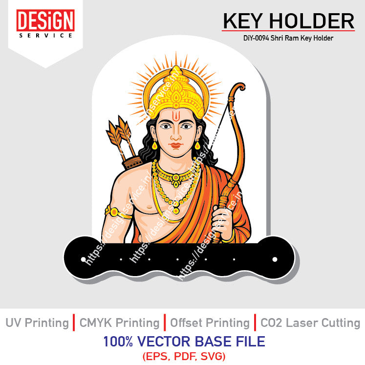 DiY Art Shri Ram Key Holder