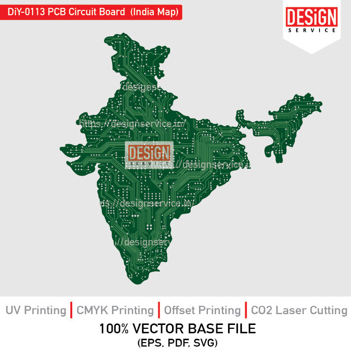 PCB Circuit Board (India Map) DiY Art