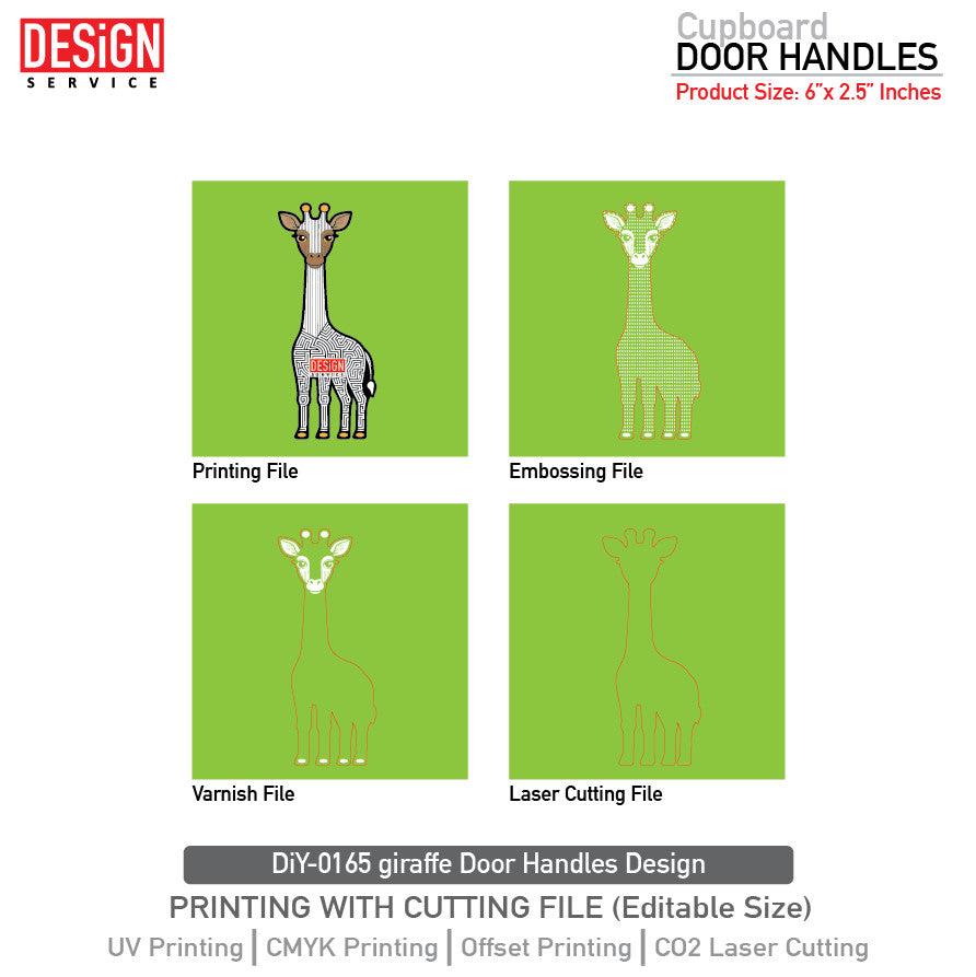 DiY Art Giraffe Door Handles Design