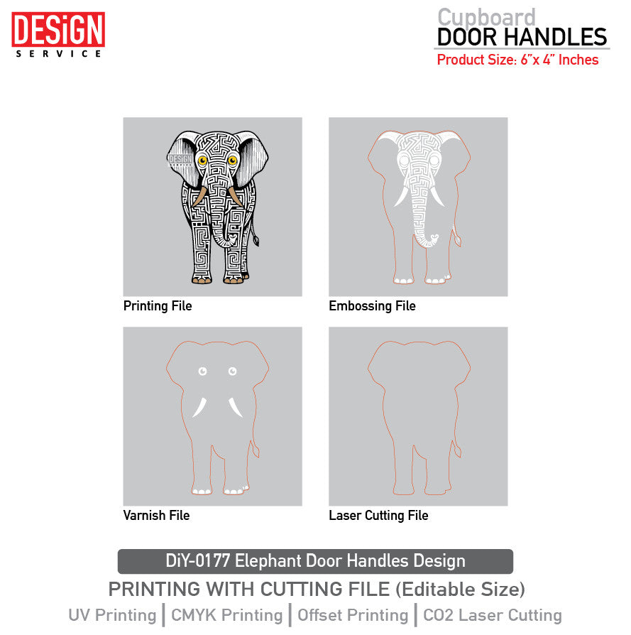 DiY Art Elephant Door Handles Design