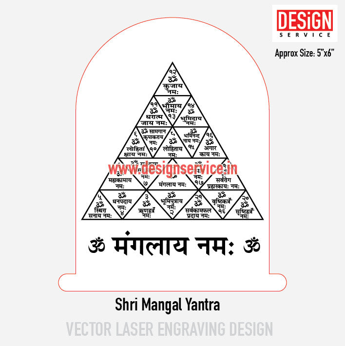 Shri Mangal Yantra Engraving Design