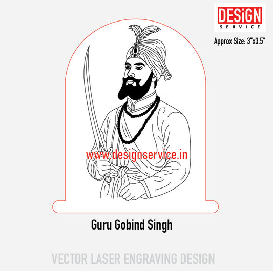 Guru Gobind Singh Engraving Design