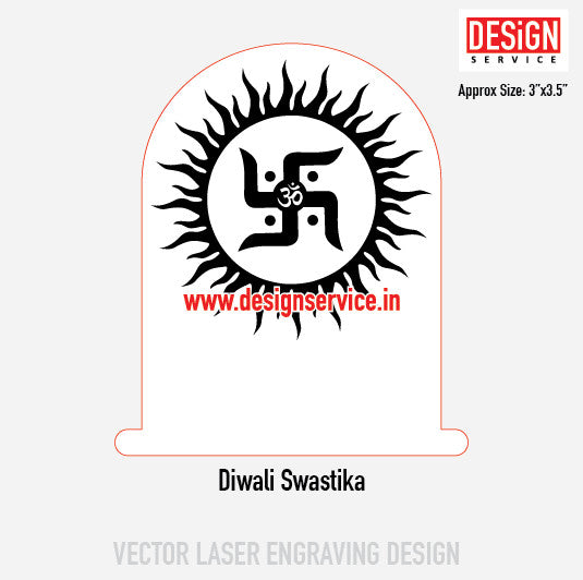 Diwali Swastika Engraving Design