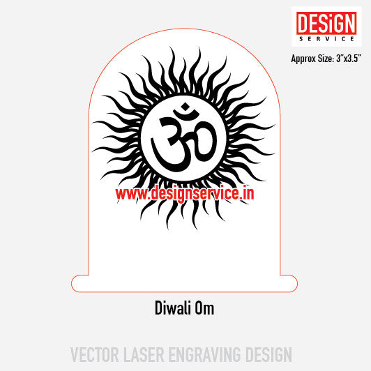 Diwali Om Engraving Design