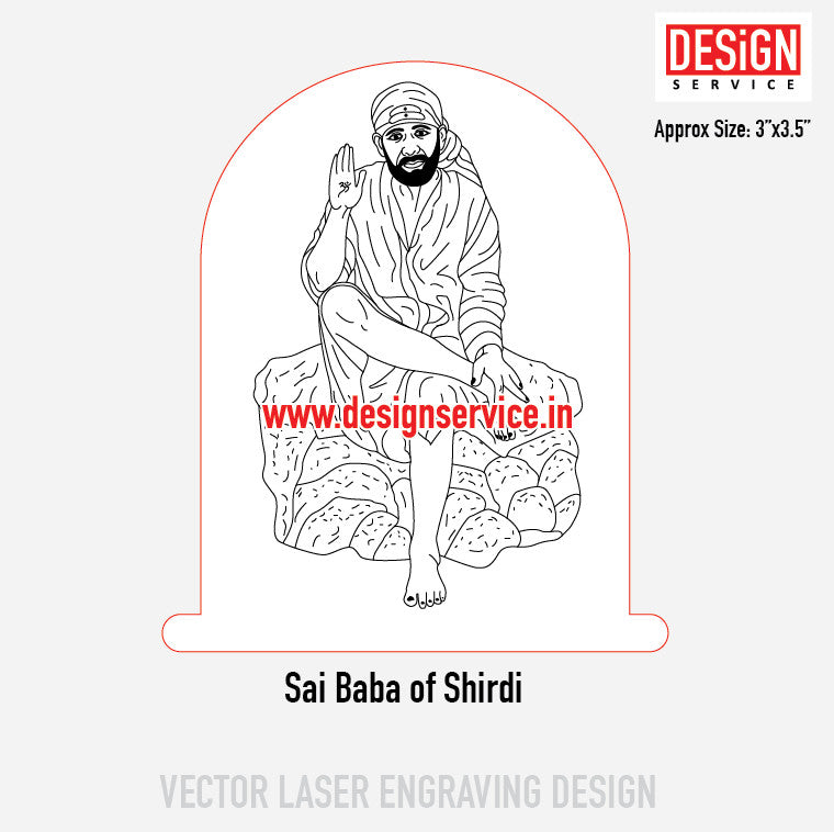 Sai Baba of Shirdi Engraving Design