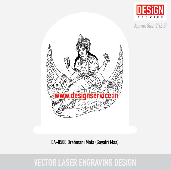 Brahmani Mata (Gayatri Maa) Engraving Design