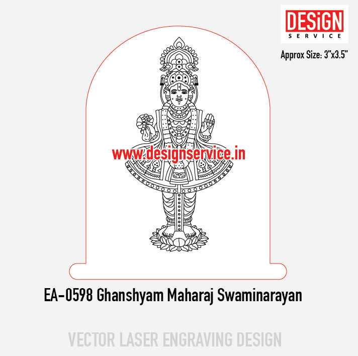 Engraving Design Ghanshyam Maharaj Swaminarayan