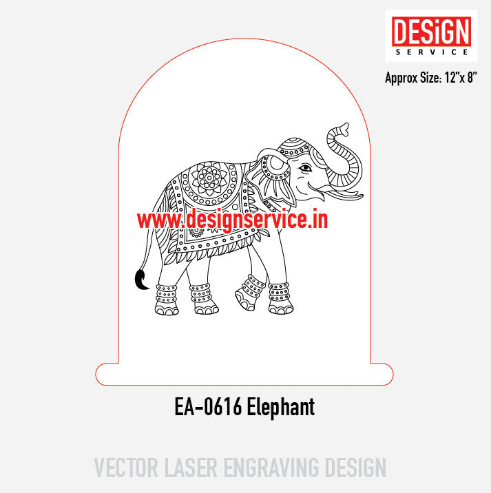 Engraving Designh Elephant