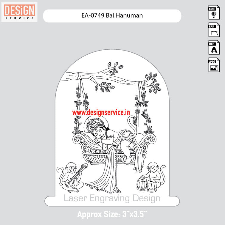 Engraving Design Bal Hanuman