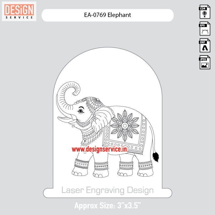 Engraving Design Elephant